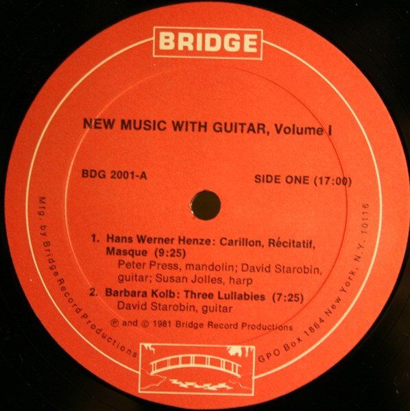 David Starobin - Hans Werner Henze / Barbara Kolb / William Bland / Charles Wuorinen-2