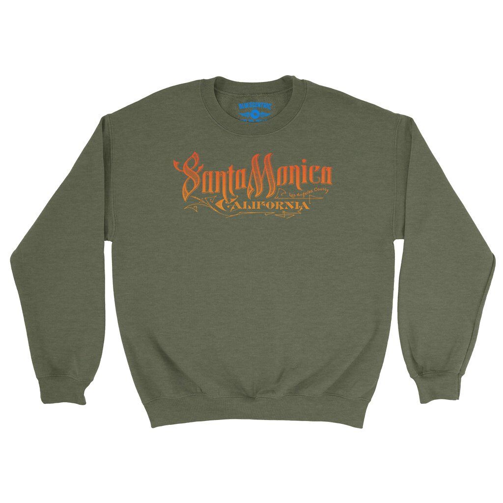 Santa Monica Crewneck Sweatshirt - Army Heather