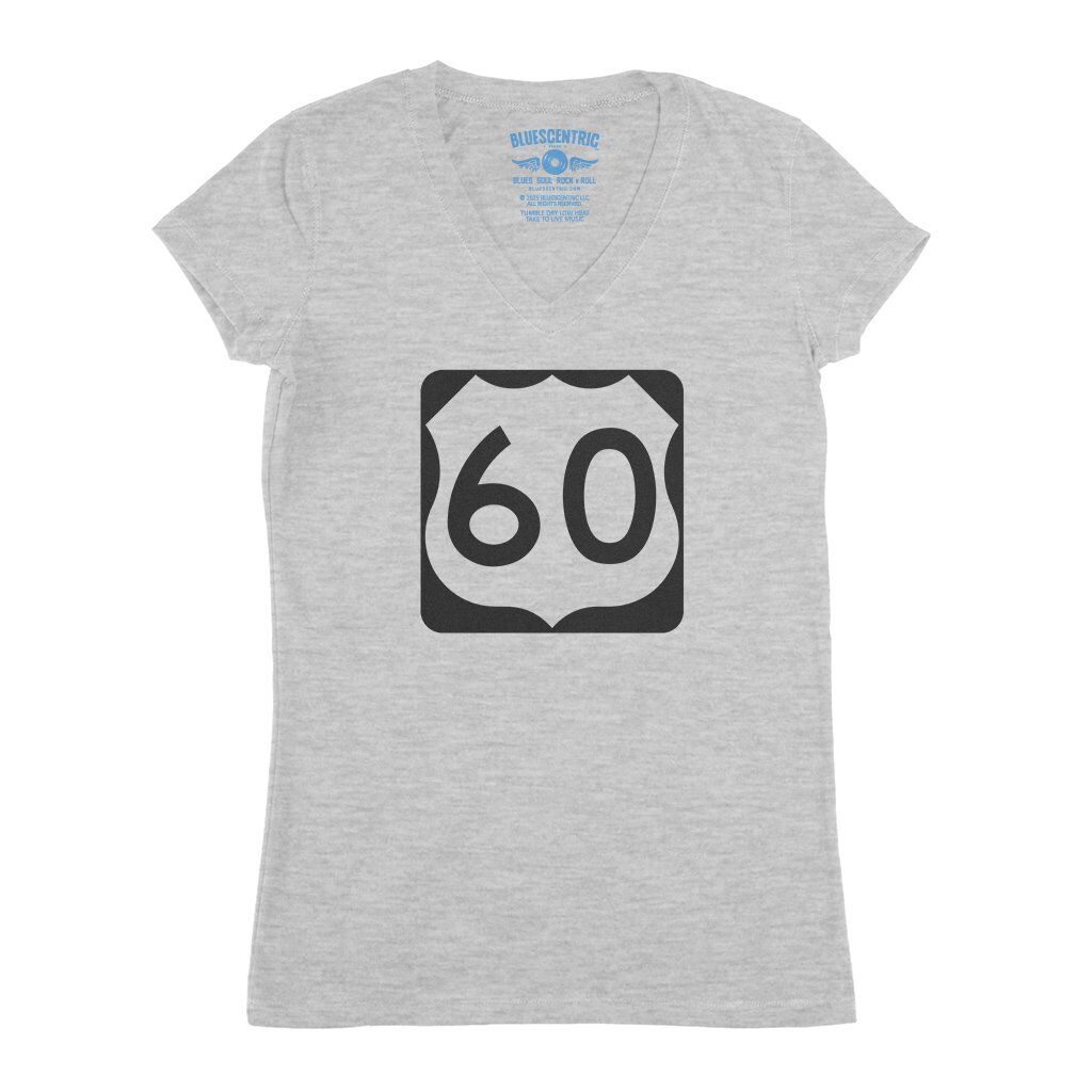 U.S. Route 60 V-Neck T Shirt - Women's - Athletic Heather