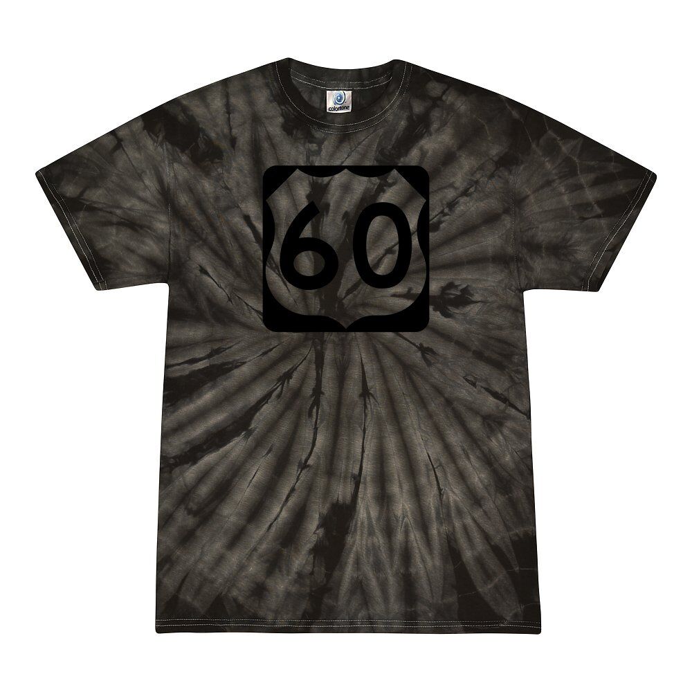 U.S. Route 60 Tie-Dye T-Shirt - Black - 5XL