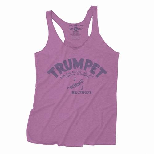 Distressed Trumpet Records Racerback Tank - Women's