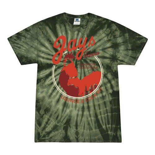 Jay's Lounge & Cock Pit Louisiana Tie-Dye T-Shirt - Green