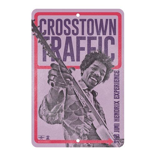 Jimi Hendrix Crosstown Traffic Aluminum Sign – 8 x 12 in