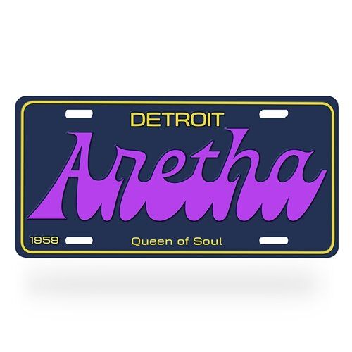 Detroit Aretha Franklin License Plate
