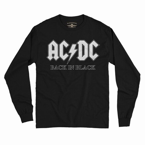 AC/DC Back in Black Album Cover Long Sleeve T-Shirt