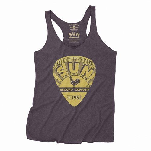 Sun Records Yellow Guitar Pick Racerback Tank - Women's