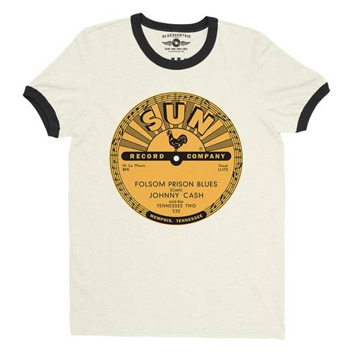 Sun Records Johnny Cash Folsom Prison Ringer T-Shirt