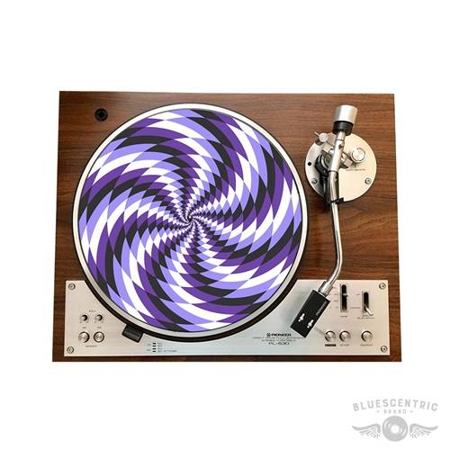 Graphic Optical Illusion Twisted Argyle Turntable Slip Mat