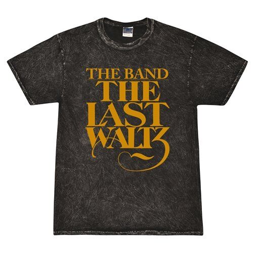 The Band The Last Waltz GOLD Logo T-Shirt - Black Mineral Wash