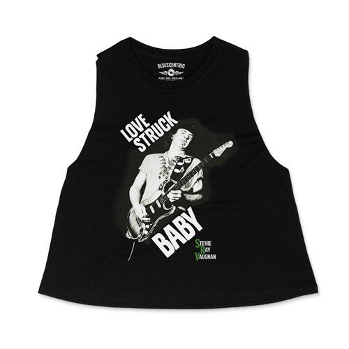 Stevie Ray Vaughan Love Struck Baby Racerback Crop Top - Women's