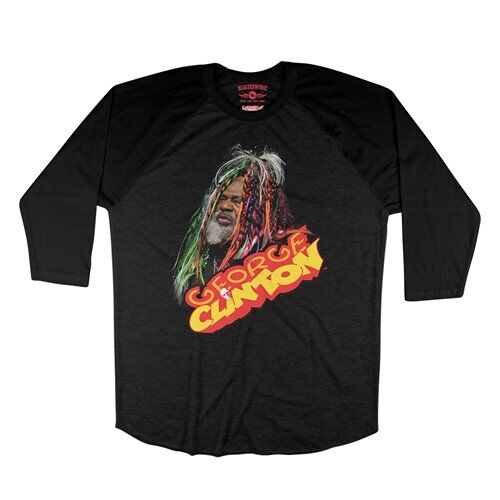 George Clinton Hair Explosion Baseball T-Shirt