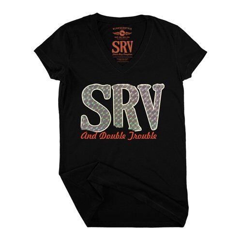 Stevie Ray Vaughan Reflective SRV V-Neck T Shirt - Women's