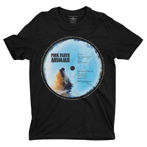 Pink Floyd Animals Vinyl Label T-Shirt - Lightweight Vintage Style