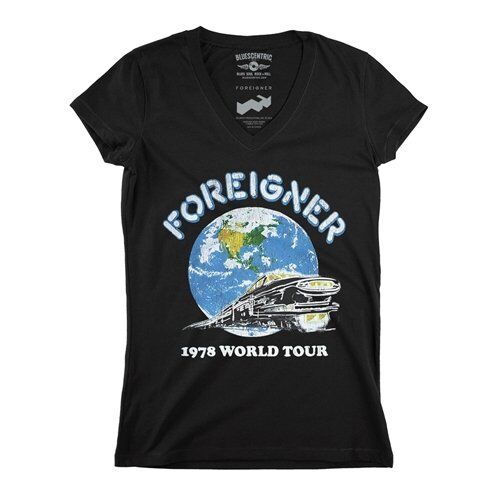 FOREIGNER '78 Vintage Tour V-Neck T Shirt - Women's