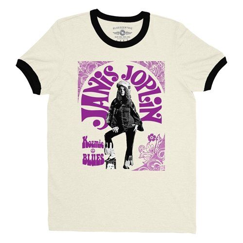 Janis Joplin Kozmic Blues Ringer T-Shirt