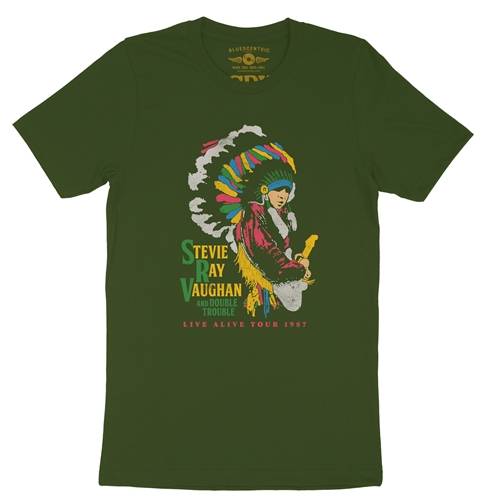 激レアM！Stevie Ray Vaughan Tシャツ 茶 Stevie Ray Vaughan 1987 Vintage Tour T-Shirt – Lightweight Vintage